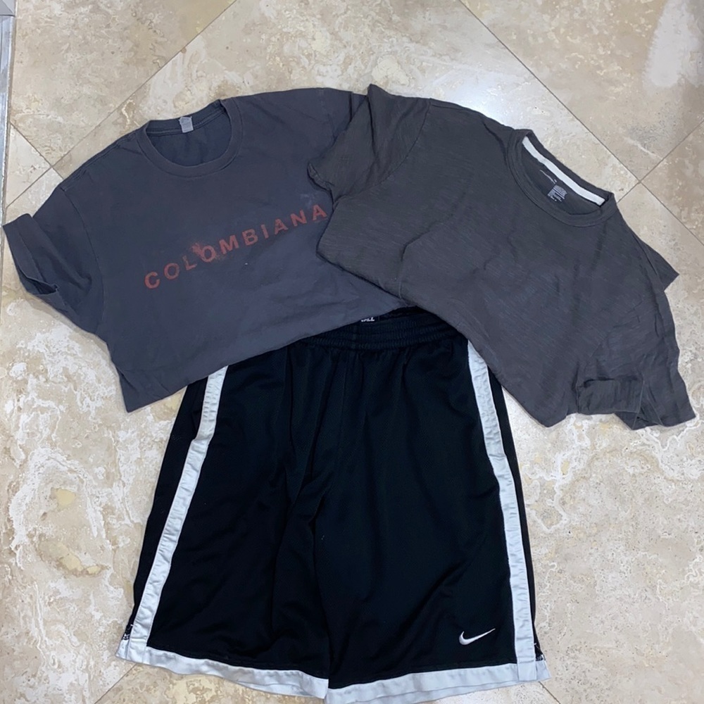 Athletic Bundle T Shirts w/ basketball shorts